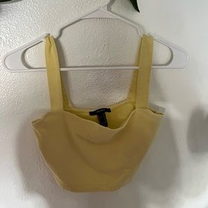 Yellow crop top